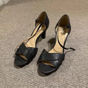 Geox Black Strappy Heels